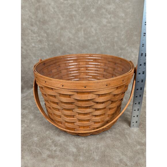 Longaberger Large Fruit Basket and Protector 13" Diameter - Picture 4 of 5